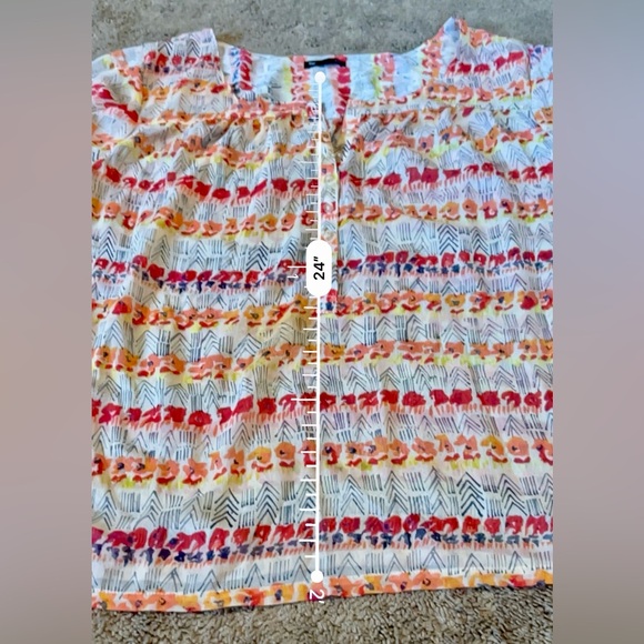 GAP Short Sleeve Floral Blouse Size XL/XXL - Picture 4 of 11